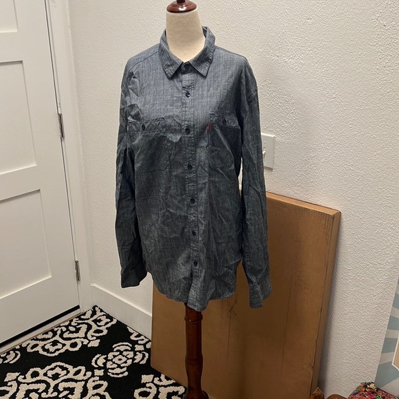 Levis Stretch button down long sleeve shirt - Picture 1 of 4